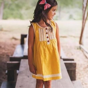 Wildflowers Yellow A Line Dress
